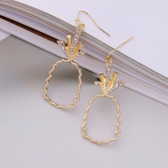 Pineapple Wire Drop Earrings - Picture 2 of 4